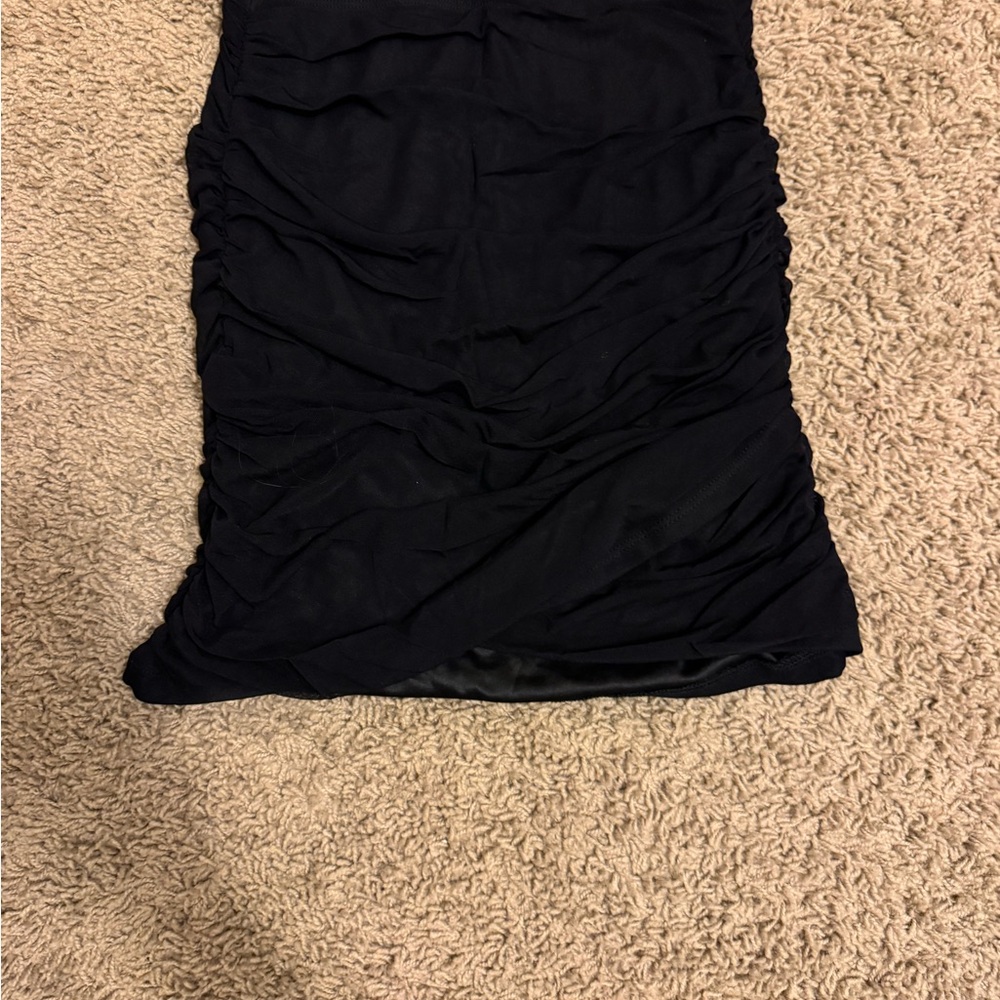 Black Ruched Skirt